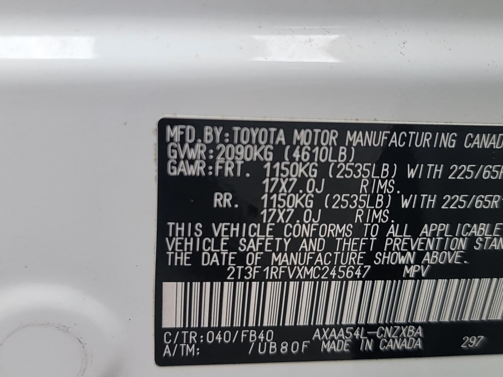 2021 Toyota RAV4 LE