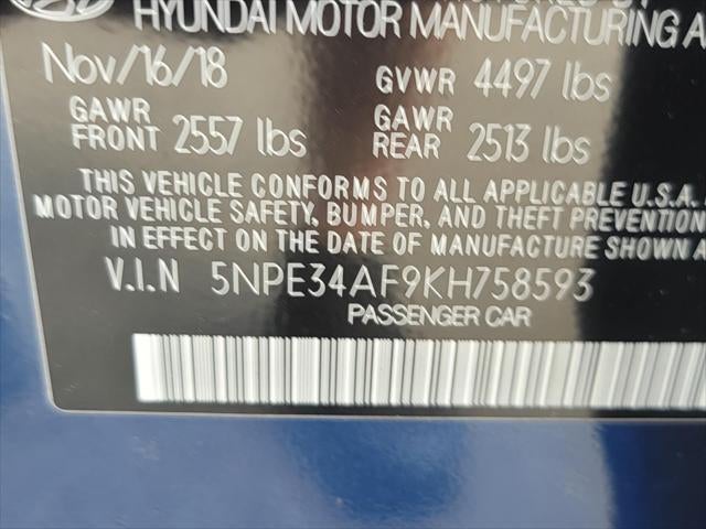 2019 Hyundai Sonata SEL