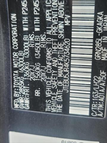 2019 Toyota 4Runner Limited Nightshade