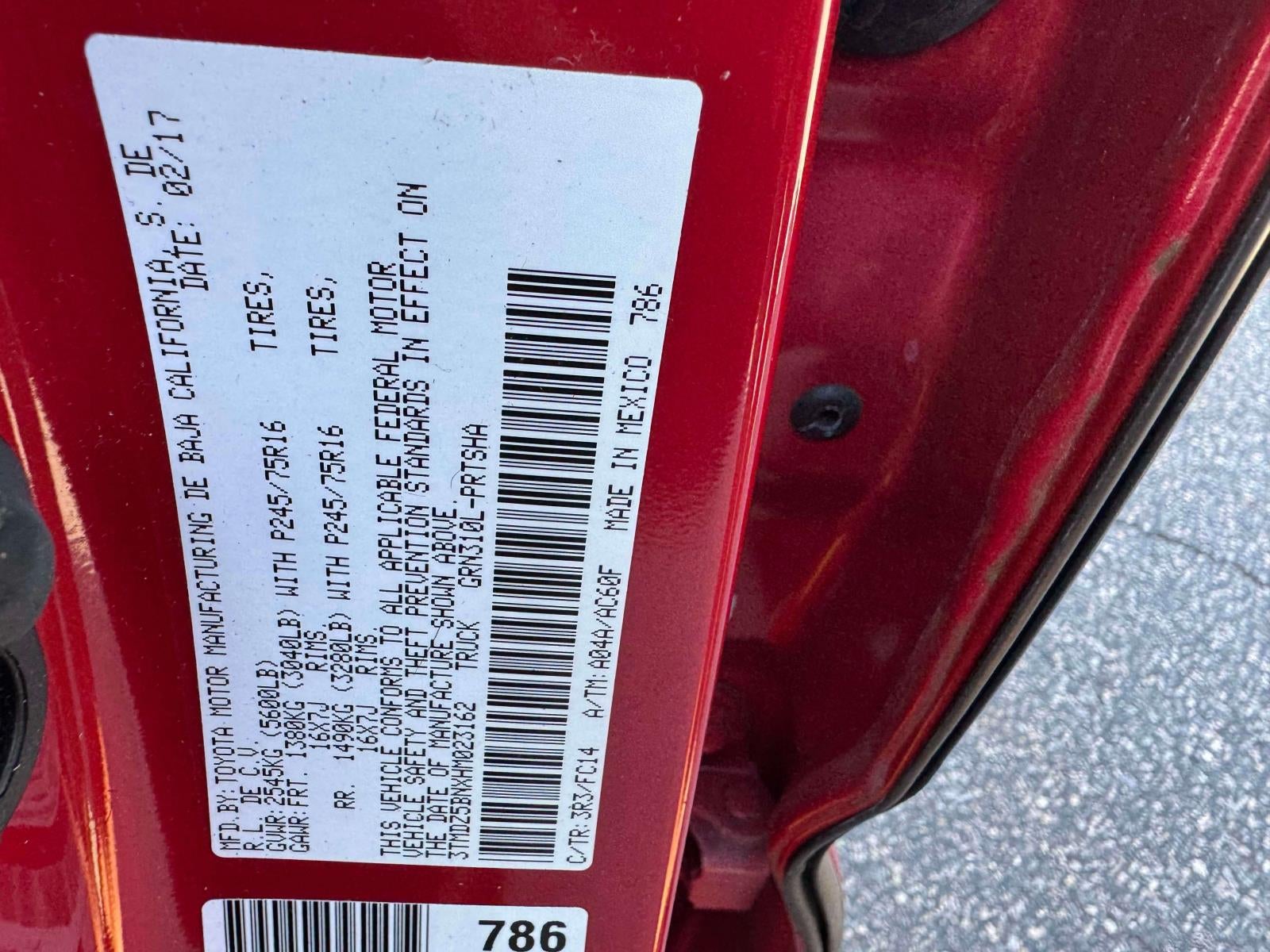 2017 Toyota Tacoma SR5 Double Cab 6' Bed V6 4x4 AT (Natl)