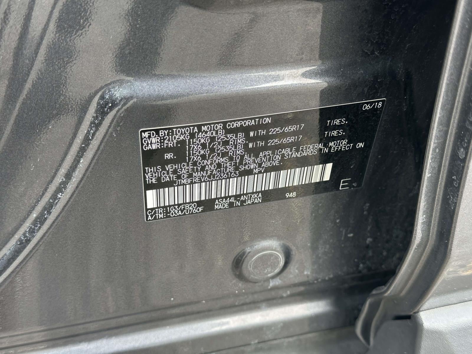 2018 Toyota RAV4 LE AWD (Natl)