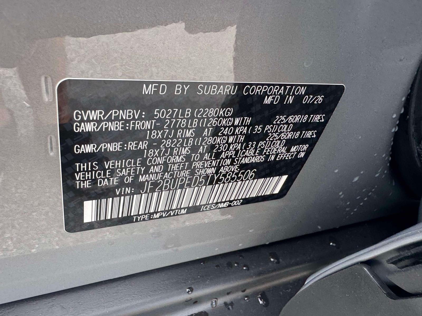 2026 Subaru OUTBACK Touring