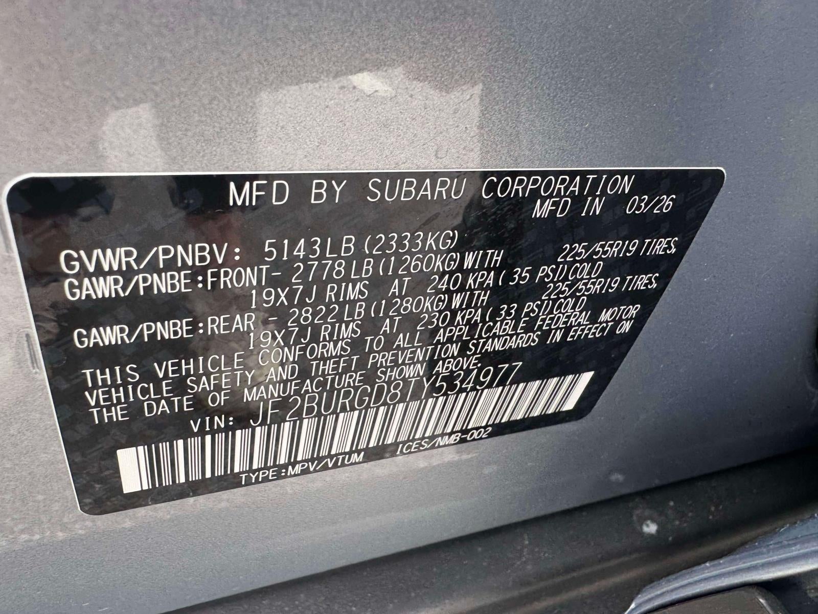 2026 Subaru OUTBACK Limited XT
