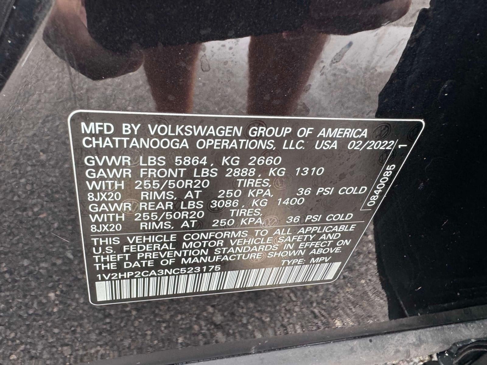 2022 Volkswagen Atlas 2.0T SE