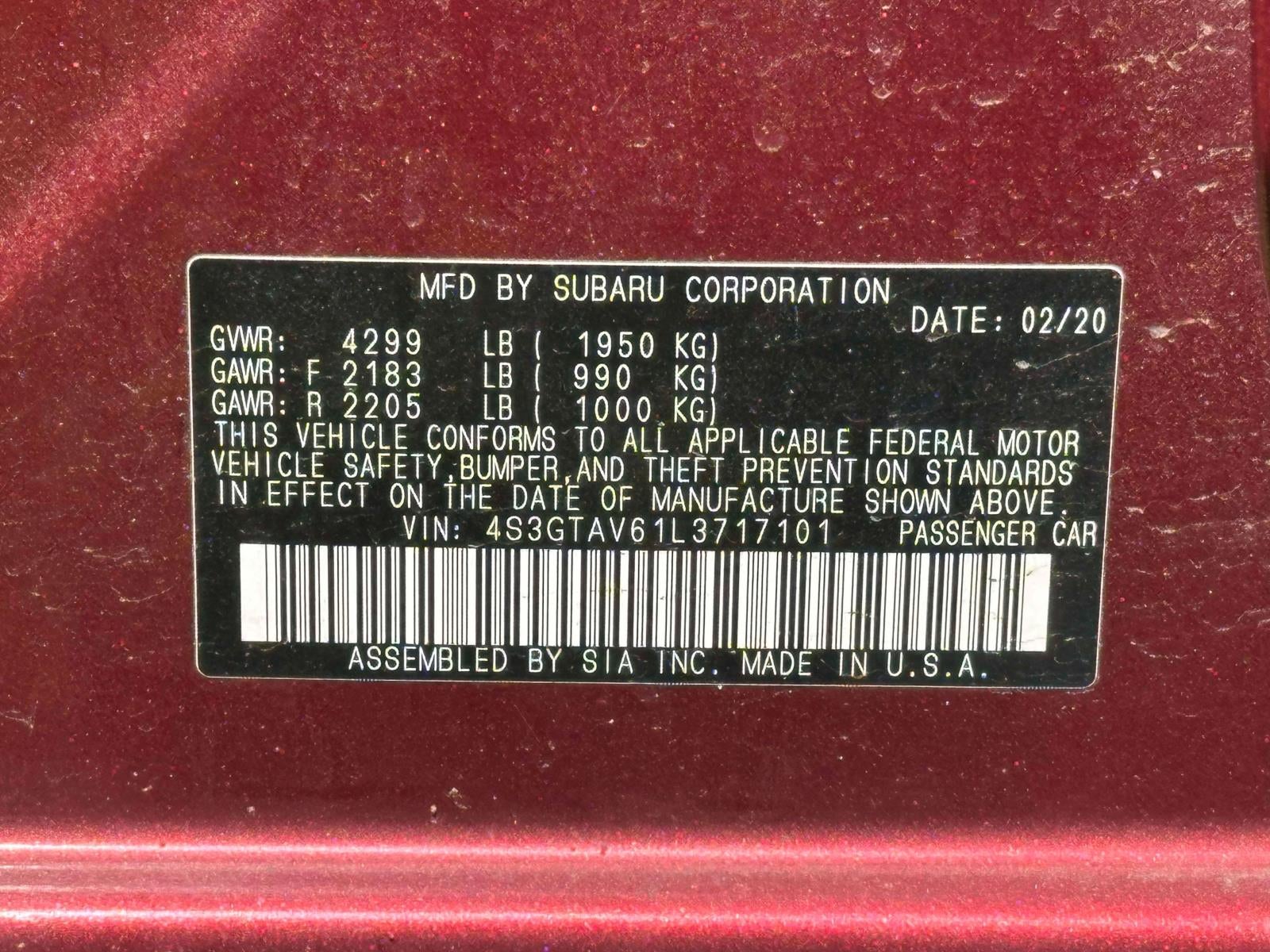 2020 Subaru Impreza Premium 5-door CVT