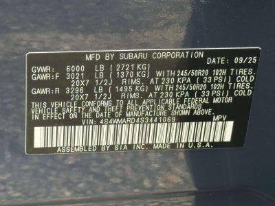 2025 Subaru Ascent Limited Bronze Edition 7-Passenger