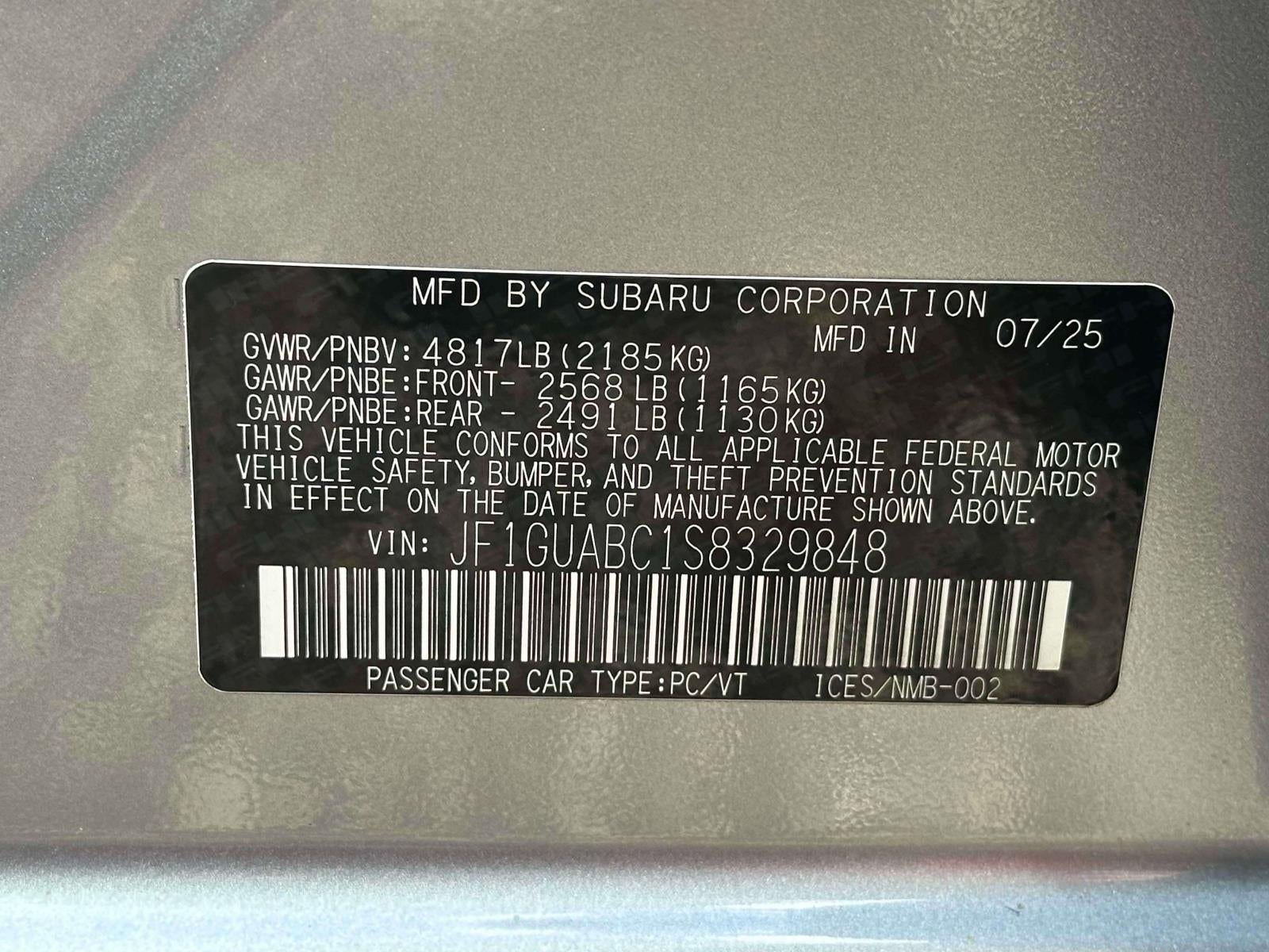 2025 Subaru Impreza AWD