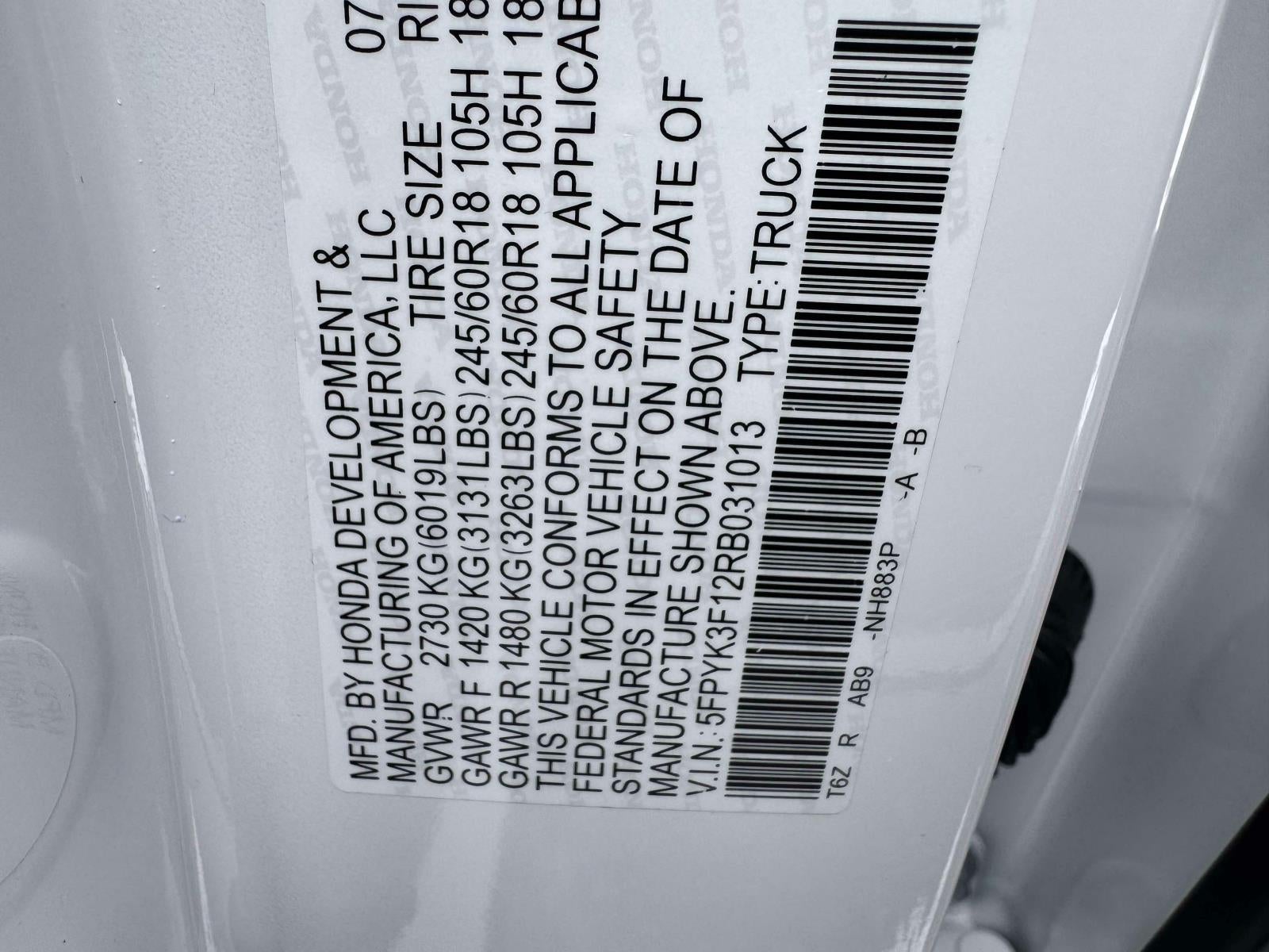 2024 Honda Ridgeline Sport AWD