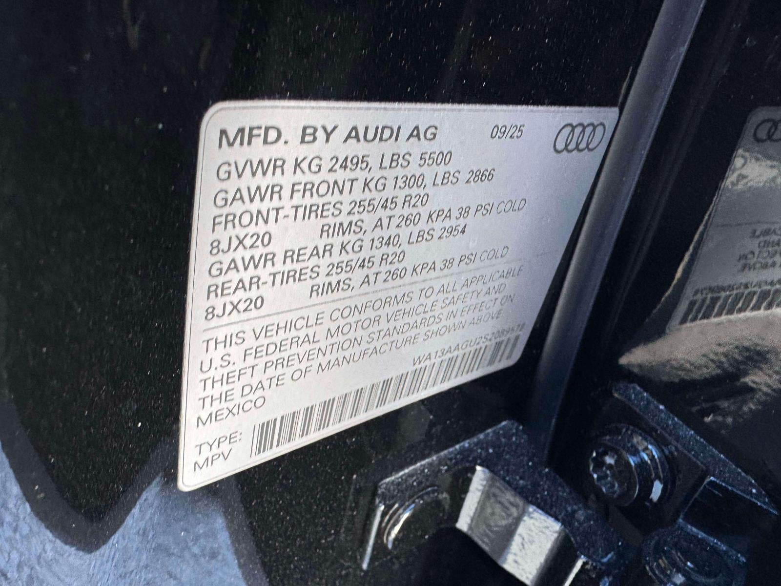 2025 Audi Q5 Prestige 2.0 TFSI quattro