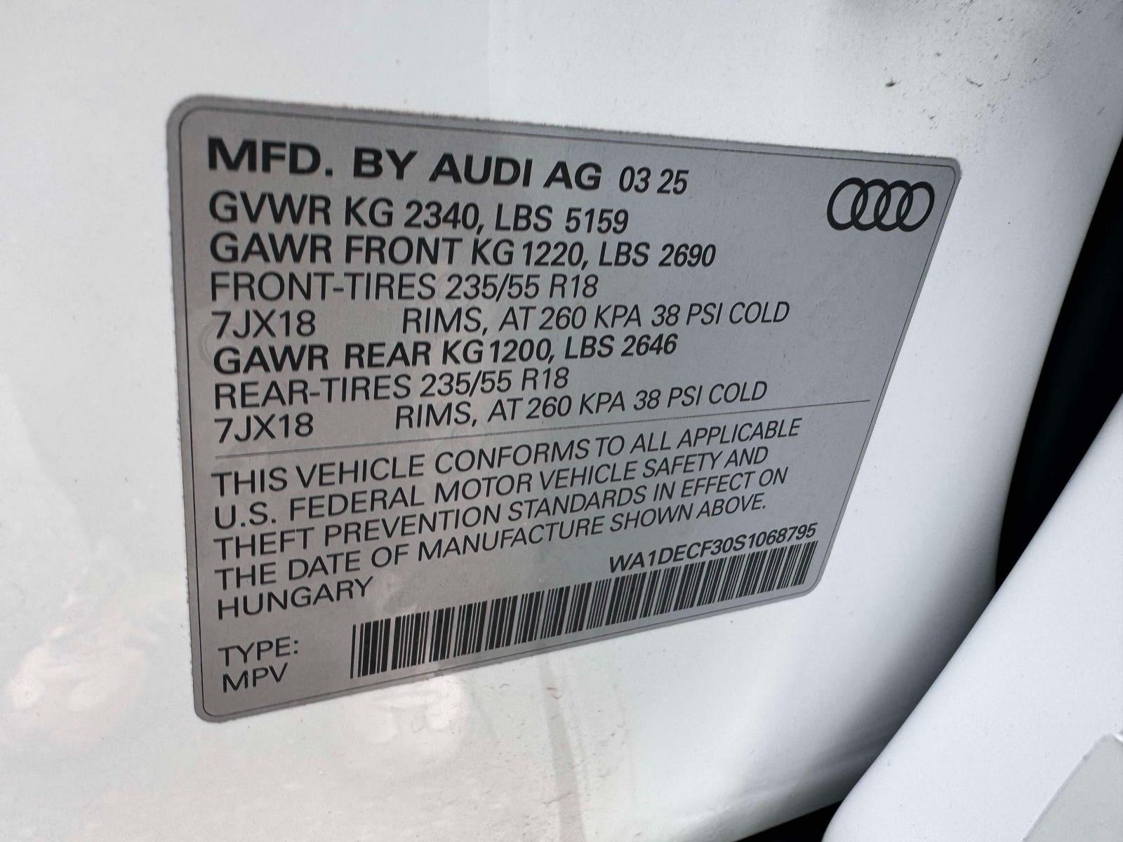 2025 Audi Q3 S line Premium 45 TFSI quattro