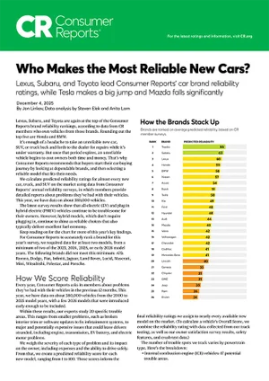 Who Makes the Most Reliable Cars | Subaru World of Newton in Newton NJ