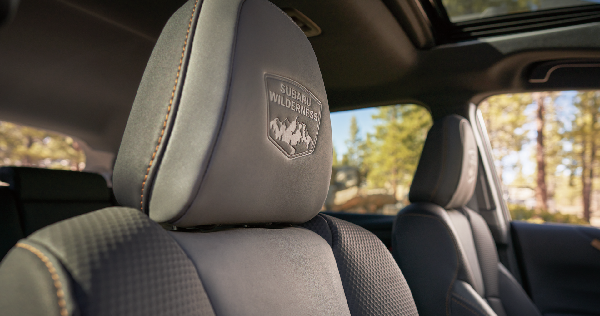 A close-up of the StarTex® water-repellent upholstery on the 2023 Outback Wilderness. | Subaru World of Newton in Newton NJ