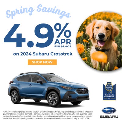 4.9% APR Subaru Crosstrek