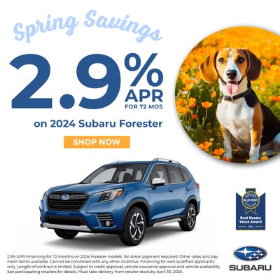 2.9% APR Subaru Forester